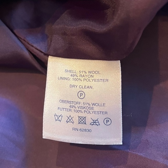 Lands' End Women's Purple Pea Coat Classic! Size 4 - Picture 5 of 7